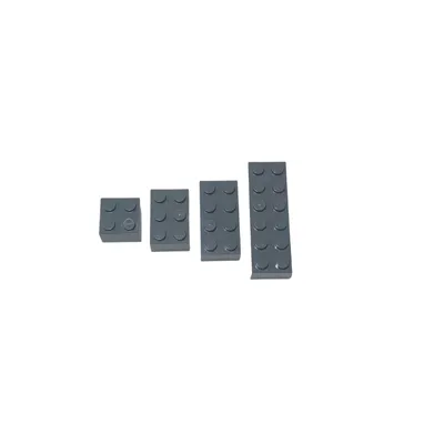 Obrázek produktu pro LEGO® 2x2, 2x3, 2x4, 2x6 vysokých kostek tmavě šedé NEW! Množství 1000x