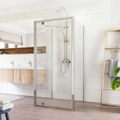 Obrázek produktu pro Mereo Sprchový kout Lima, čtverec do prostoru U, pivotový, 100x100x100 cm, chrom ALU, sklo Čiré - CK86833K