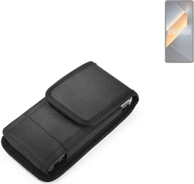 Produktbild von Holster Gürteltasche kompatibel mit Tecno Pova 6 Pro Holster Gürtel Tasche wasserabweisend Handy Hülle Schutz Hülle Outdoor schwarz K-S-Trade