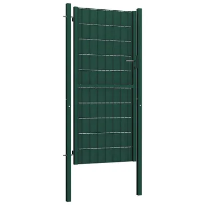 Immagine prodotto di vidaXL Cancello di recinzione in PVC e acciaio 100x164 cm Verde
