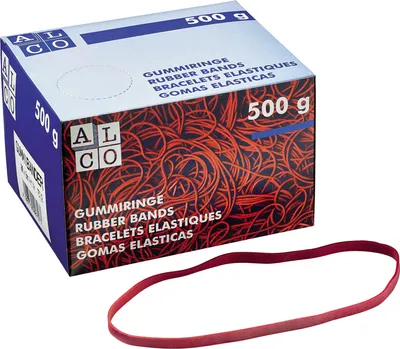 Image de ALCO Gummiband 757/2 6x200mm rot 500g/Pack.
