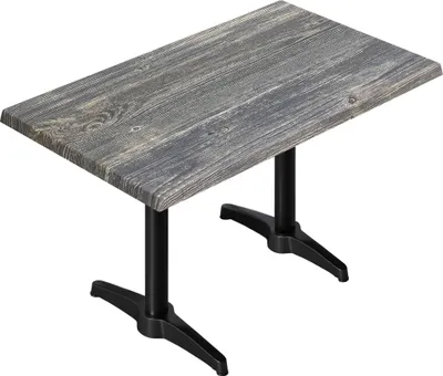 Produktbild von WBC | Bistro Außen Tisch | B: T: H: 120 x 70 x 80,5 cm | Rustikal Kiefer / Schwarz | Rechteckig | Zusatzgewicht | Bistrotisch Gastro Tisch