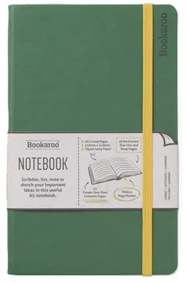 Obrázok produktu pre Bookaroo Zápisník Journal A5, tmavozelený, linkovaný