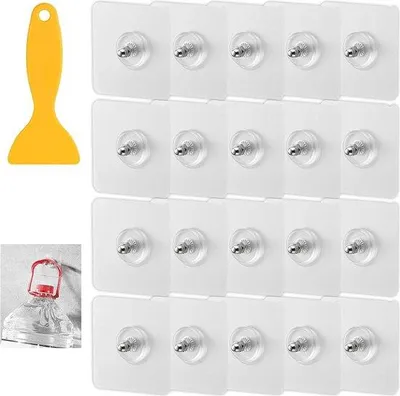 Immagine prodotto di Set di ganci adesivi, 20 pezzi con raschietto