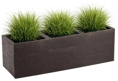 Obrázek produktu pro HOWHOMELY | Květináč – obal na květináč – květináč na kolečkách – hnědý – 90x30x30 – dekorativní
