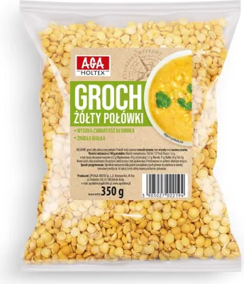 Obrázok produktu pre Aga Holtex Žltý hrach (polovičky) 350 g