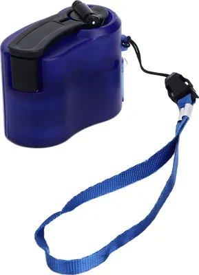 Zdjęcie produktu dla Ręczna ładowarka USB na korbkę do telefonu, przenośna ręczna ładowarka USB do wędrówek i biwakowania, niebieska