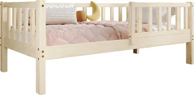 Obrázek produktu pro Dětská dřevěná postel TIMBEE LENA - nelakovaná - 70x140 cm - 23cm nohy