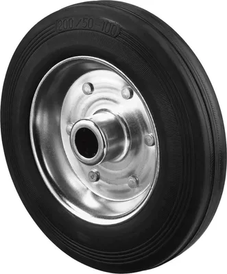 Image de Bs Rollen Roue de secours pour roulette fixe 200Mm caoutchouc, capacité de charge : 205 Kg