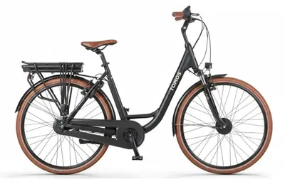 Productafbeelding van Tomos EB 12 - Elektrische Fiets - 28 inch - 250W motor - Actieradius tot 140 km - 7 versnellingen - 626Wh accu - Lage instap - Zwart Mat