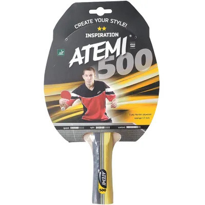 Produktbild von Atemi Tischtennisschläger 500 konkav 2 Sterne ITTF - Trainingsschläger Multicolor