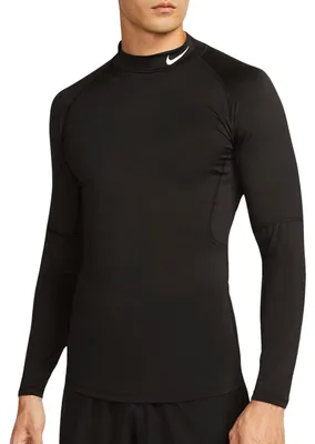 Produktbild von Nike FB7908-010 M NP DF Tight LS Mock Vest Herren Black/White Größe XL