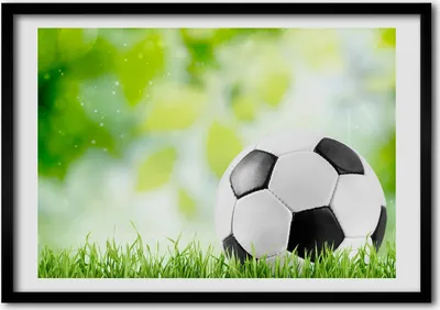 Produktbild von Bild - Bilder - Bilderrahmen - 70 cm x 50 cm - MDF-Rahmen, Wandkunst Fußball