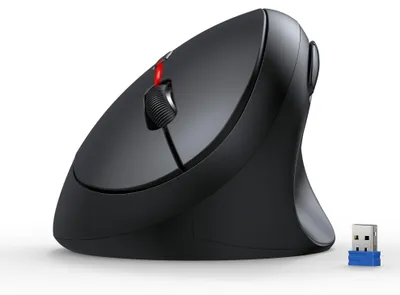 Produktbild von TECKNET Ergonomische Maus Kabellos, 4800 DPI 2.4G Vertikale Maus – Schwarz