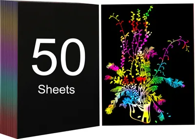 Produktbild von Atomstack 50 PACKS A4 barevný papír, stírací papír Ideální pro značkovací stroje Atomstack a M4 - 20,8*28cm