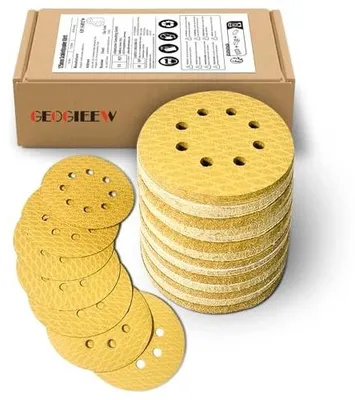 Zdjęcie produktu dla Papier ścierny rzep 125 mm ziarnistość 80 tarcze szlifierskie 60 sztuk