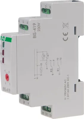 Produktbild von Bistabiles Relais, 4 Funktionen, DIN, zwei Steuerkreise, BIS-419