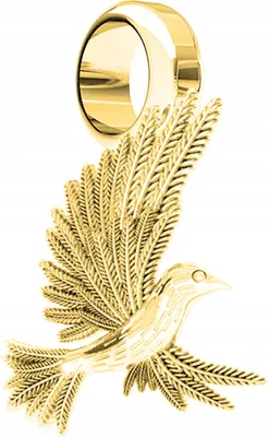 Immagine prodotto di Ciondolo a forma di colibrì in argento 925 con placcatura in oro