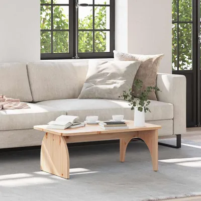 Productafbeelding van Maison Exclusive - Salontafel, natuurlijke uitvoering, 80 x 50 x 31 cm, massief grenenhout
