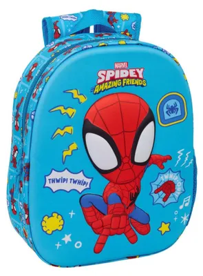 Image de Sac à dos Safta Spidey 3D 8,64 l bleu pour enfants, bleu, taille unique