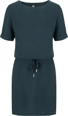 Produktbild von Damen Kleid Nyxie Blau mit Loop-Design, verstellbarer Spitze an der Taille und zwei Taschen