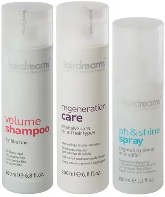 Produktbild von Hairdreams Set Volume Shampoo, Regeneration Care Pflege, ph&shine Spray