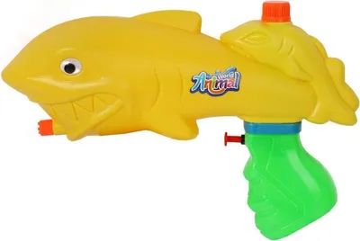 Zdjęcie produktu dla Żółty Pistolet Wodny Rekin 29cm z Odwrotnym Pojemnikiem na Wodę