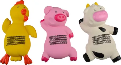 Produktbild von Duvo+ Hundespielzeug Huhn/Schwein/Kuh Latex