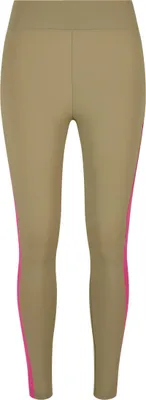Obrázek produktu pro Dámské leginy Urban Classics Ladies Color Block Leggings khaki/brightviolet - XL
