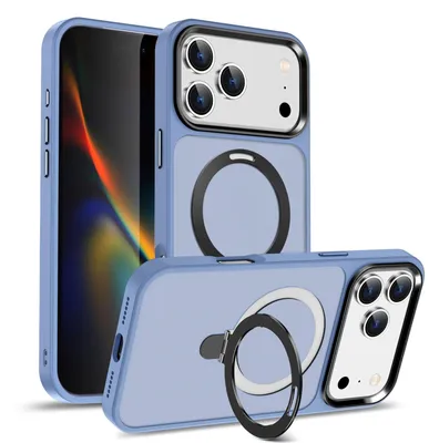 Image de Étui hybride de luxe pour iPhone 17 Pro Étui avec anneau magnétique pour MagSafe Étui de protection