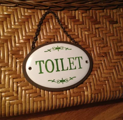 Produktbild von Toilettenschild, Schild für WC-Tür, Email-Schild Toilette, Toilettentür