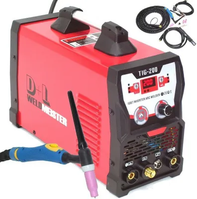 Obrázek produktu pro Svařovací jednotka TIG 200 DC HF IGBT TIG INVERTER MMA E-HAND 13960 200A elektrody