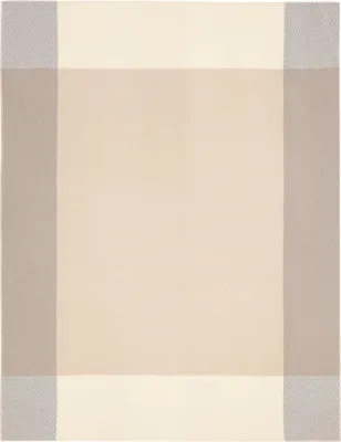 Produktbild von Biederlack Plaid mit Zierstich Frame Farbe Nature Größe 150 x 200
