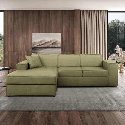Produktbild von Ecksofa mit Schlaffunktion PEDRO L, Stoff: Velo629, Ottomane: links