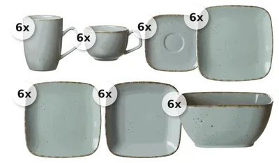Produktbild von Kaffee- und Tafelservice 42 tlg. Casa blau