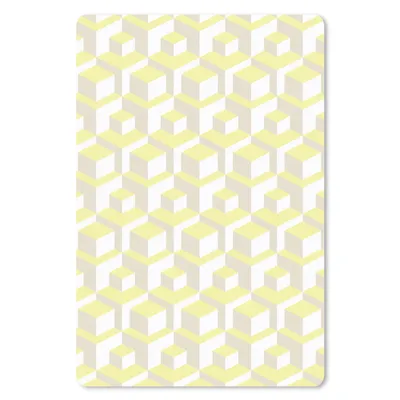 Produktbild von MuchoWow® Mauspad Mousepad Blöcke - Muster - 3D - Gelb 18x27 cm - Mousepads - Maus Mat - Pad - Mausunterlage