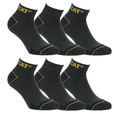 Immagine prodotto di 6 paia di calzini da lavoro CAT Caterpillar / scarpe da lavoro alla caviglia, punta e tallone rinforzati, grigio, taglie 47-50