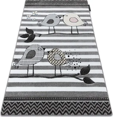 Produktbild von Kinderteppich PETIT VÖGEL grau Grau 200x290 cm