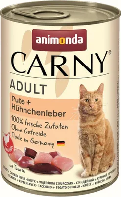 Zdjęcie produktu dla animonda Carny 83824, Dorosły, Kurczak, Turcja, 400 g, Nie zawiera ziarna, Bez soi, Brak sztucznych barwników