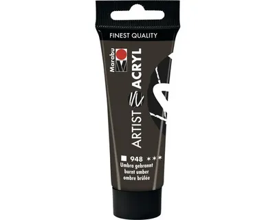 Obrázek produktu pro Marabu akrylová barva Artist acrylic burnt umber 948 22 ml
