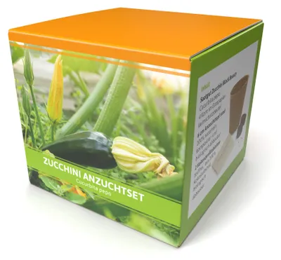 Produktbild von Anzuchtset Zucchini | Anzuchtsets für Werbezwecke von FLORTUS
