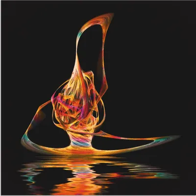 Produktbild von ARTland Wandbild Alu für Innen & Outdoor Filigraner Surfer Größe: 50x50 cm