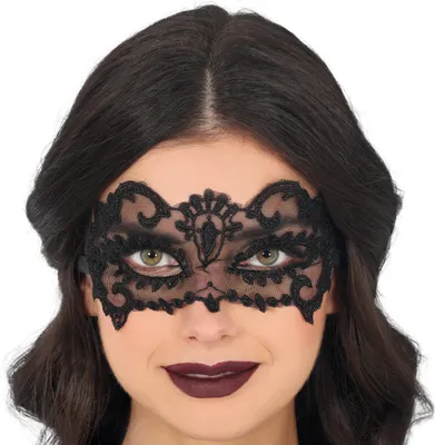 Produktbild von Karneval Venedig Elegante Schwarze Spitzenmaskerade Fasching Halloween Gothic, Farbe: Schwarz