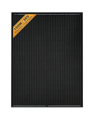 Produktbild von enjoy solar® Solarpanel Bifazial Glas-Glas Solarmodul 150W 36V (schwarzer Rahmen), 182mm Perc-Zellen, 0% MwSt.