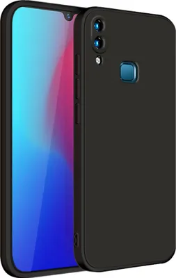 Image de Etui pour VIVO V11i Etui en silicone liquide souple, antichoc en caoutchouc noir