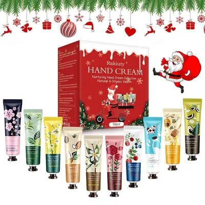 Produktbild von Weihnachts Handcreme Geschenkset 10 Stück Mehrfarbig