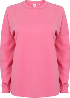 Produktbild von SF Men SF514 | Herren Drop Shoulder Slogan Top - Farbe: Bright Pink - Größe: S