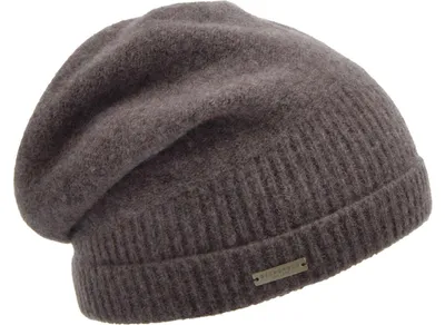 Seeberger Walk Headsock Mütze aus Schurwolle in beige