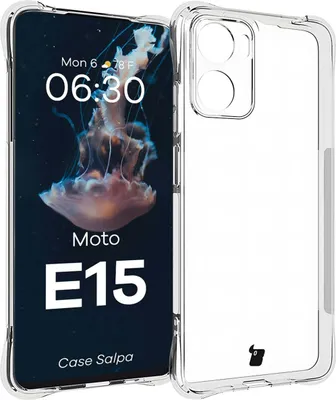 Produktbild von Bizon Case Salpa Flexible Hülle für Motorola Moto E15, Transparent
