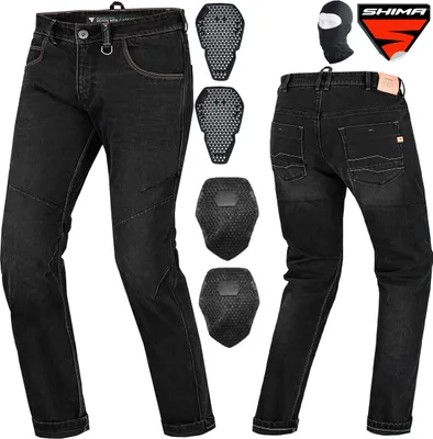 Produktbild von SHIMA Devon Motorrad Jeans Farben: Schwarz, Grösse: 40, Länge: L32